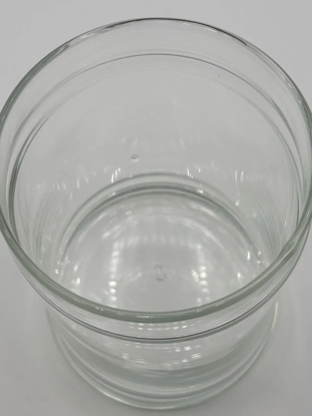 Vintage Anchor Hocking Clear Apothecary Jar Circus Tent Top Lid Bathroom Vanity